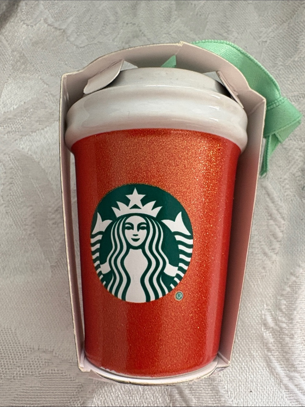 Starbucks shimmer cup holiday ornament